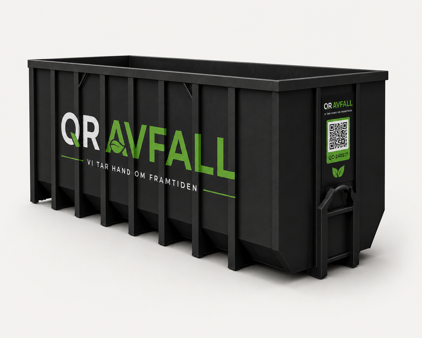 30 kubiks öppen lastväxlarcontainer från QR Avfall